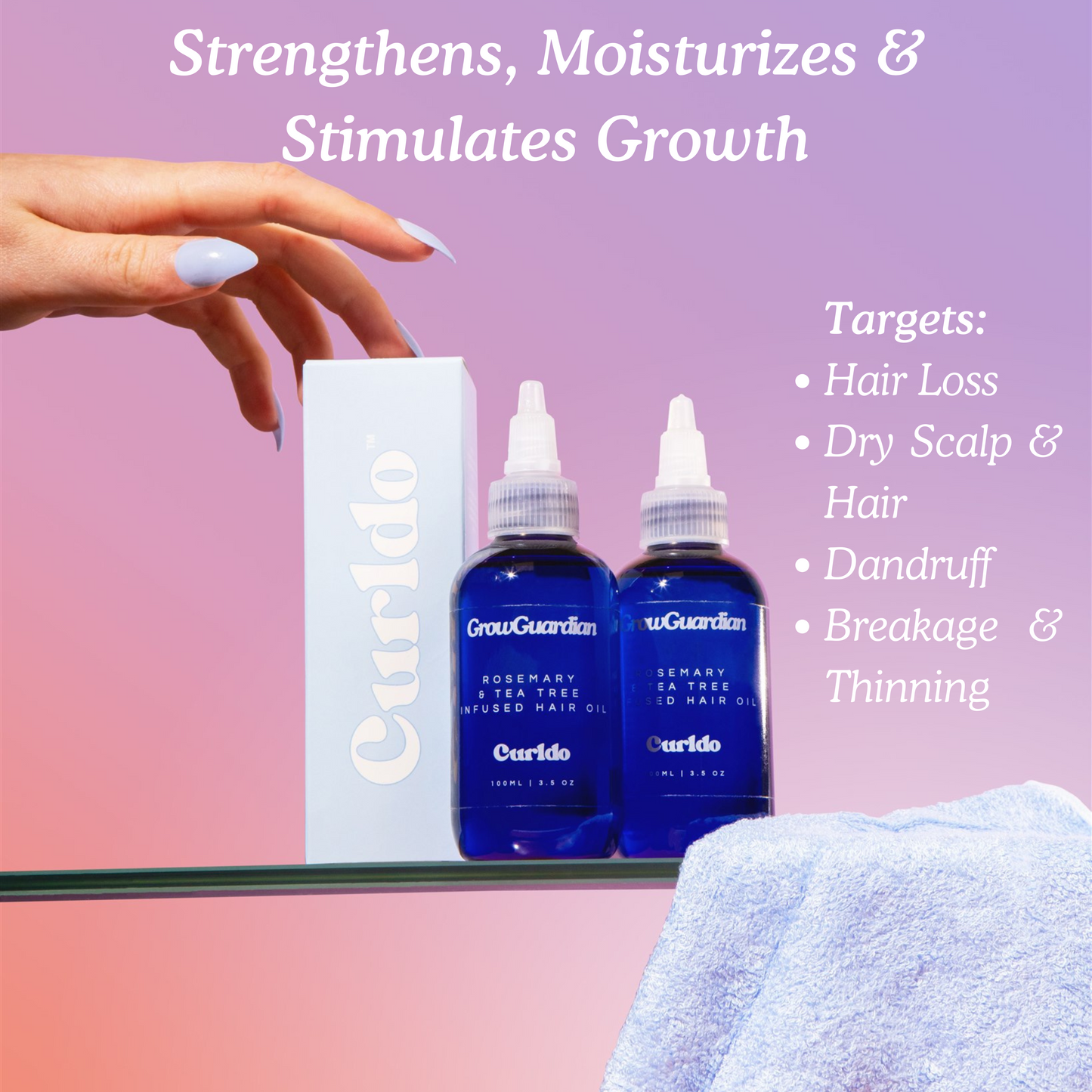 GrowGuardian Pre Wash Hair & Scalp Oil with Rosemary & Tea Tree