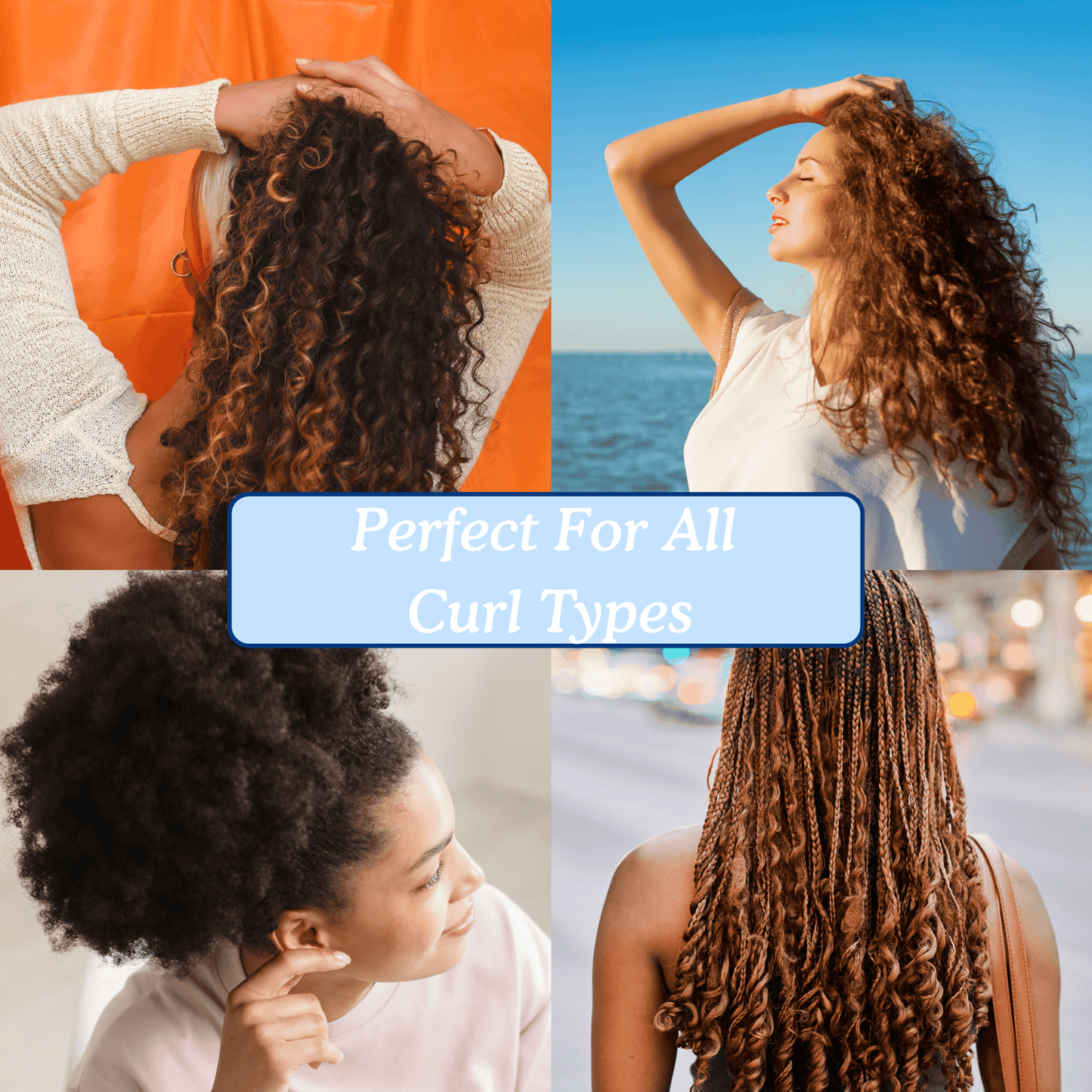 Curly hair oil with rosemary and tea tree oil for growth. Made for all curly hair types.