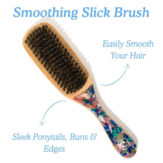 Smoothing Slick Back Boar Bristle Brush - Curldo