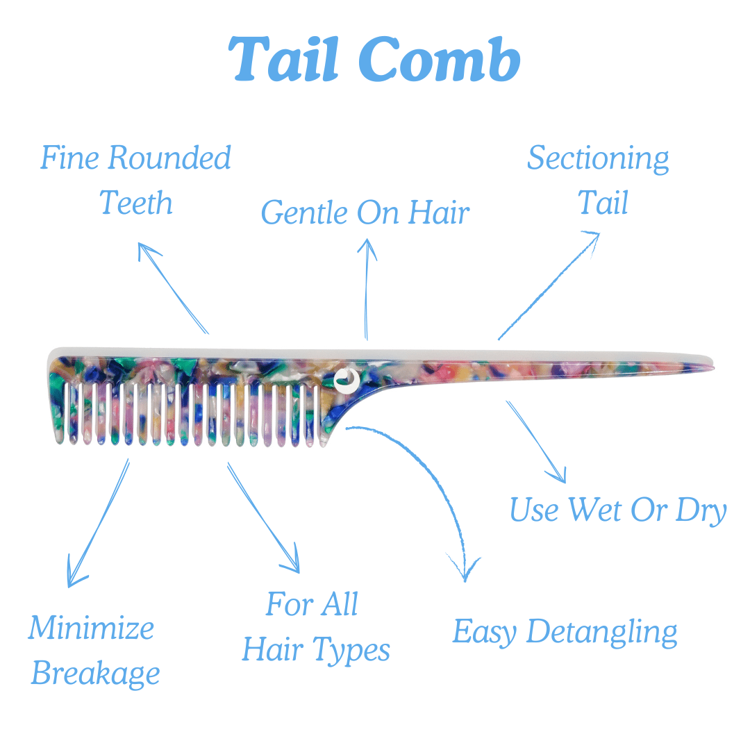 Tail Comb – Sectioning, Parting & Detangling Comb - Curldo