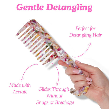 Curl Detangling Shower Comb – Wide Tooth Comb for Curly Hair - Curldo