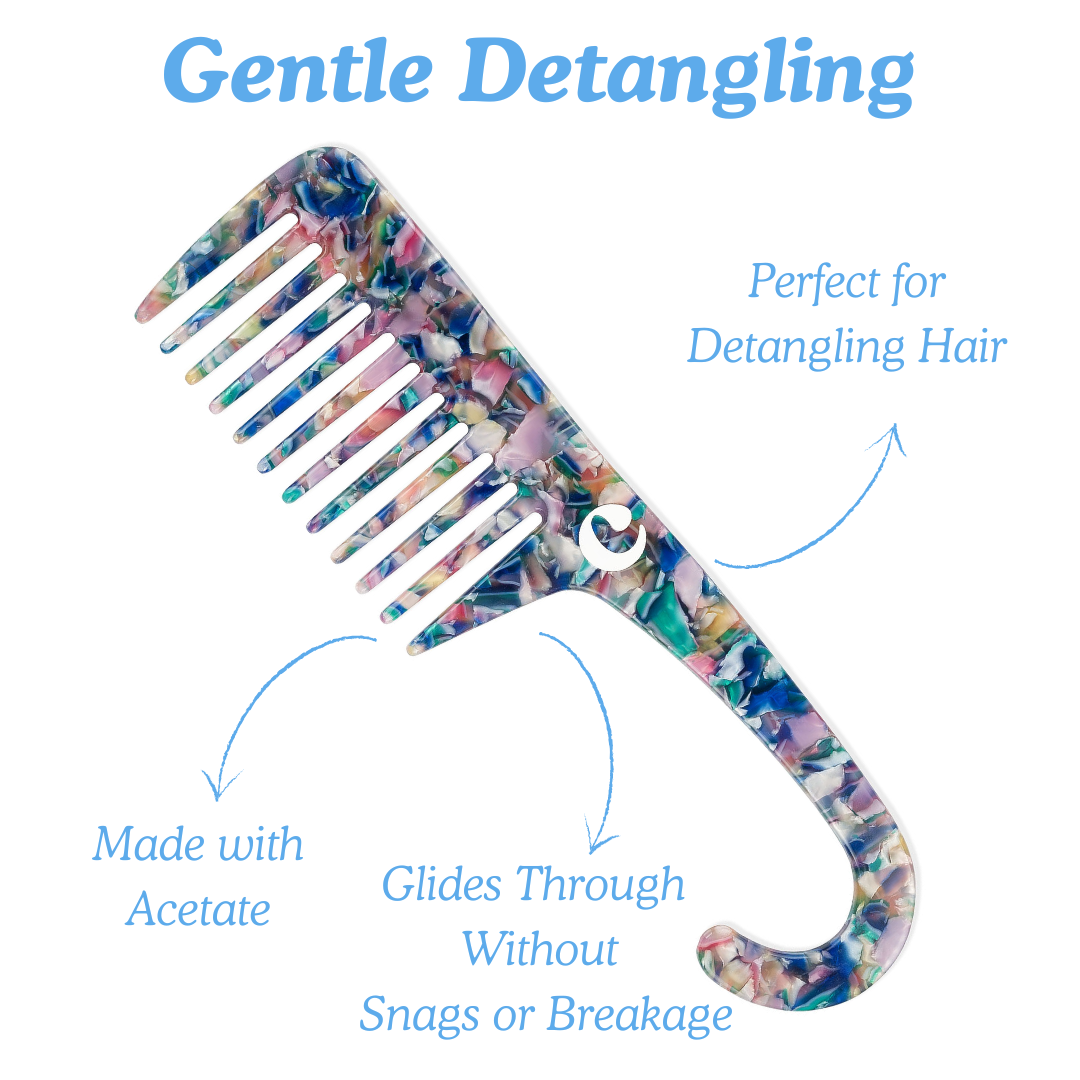 Curl Detangling Shower Comb – Wide Tooth Comb for Curly Hair - Curldo