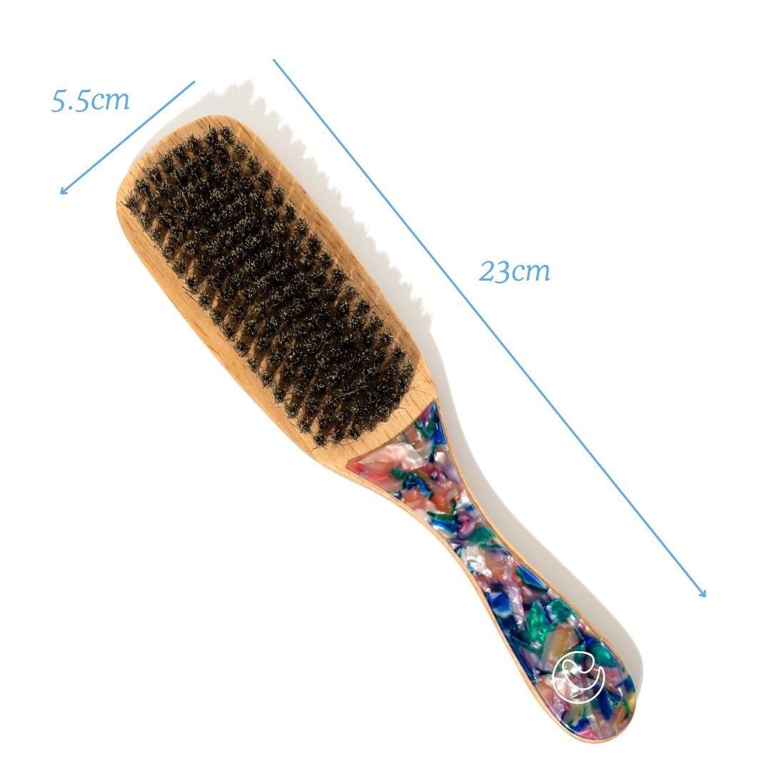 Smoothing Slick Back Boar Bristle Brush - Curldo
