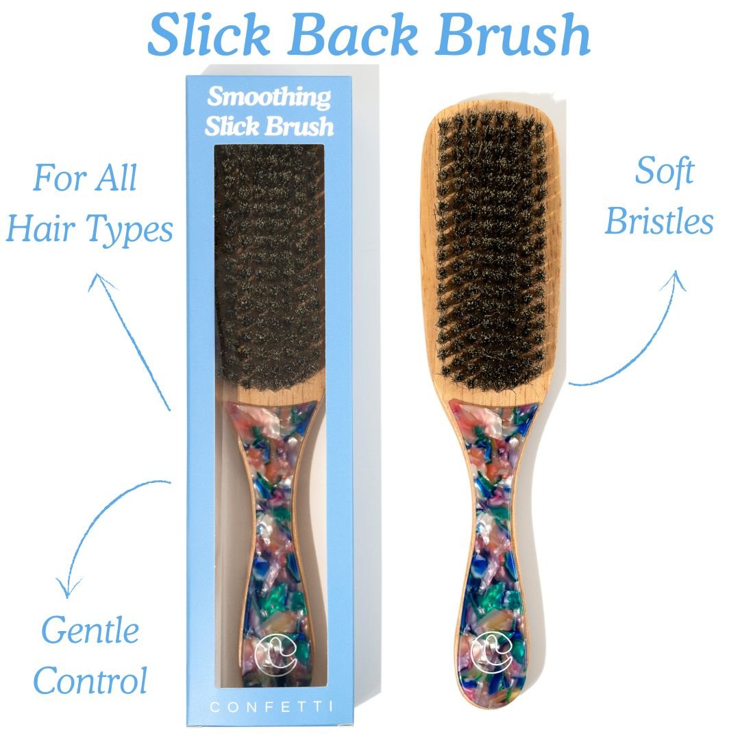 Smoothing Slick Back Boar Bristle Brush - Curldo