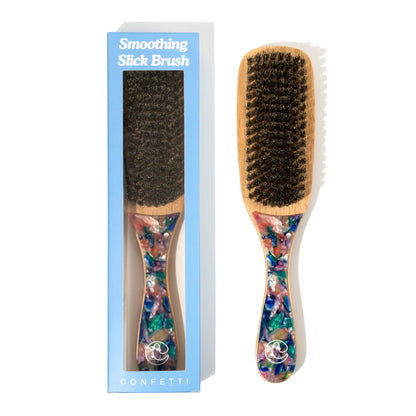Smoothing Slick Back Boar Bristle Brush - Curldo