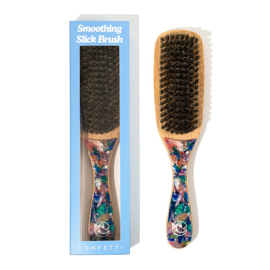 Smoothing Slick Back Boar Bristle Brush - Curldo