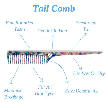 Tail Comb – Sectioning, Parting & Detangling Comb - Curldo